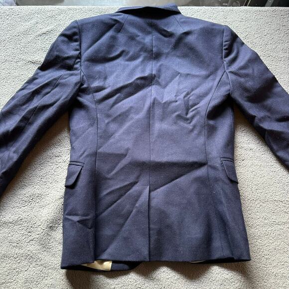 J Crew SchoolBoy Blazer Navy Blue Wool Gold Button Jacket Preppy SZ 0 - Picture 9 of 12